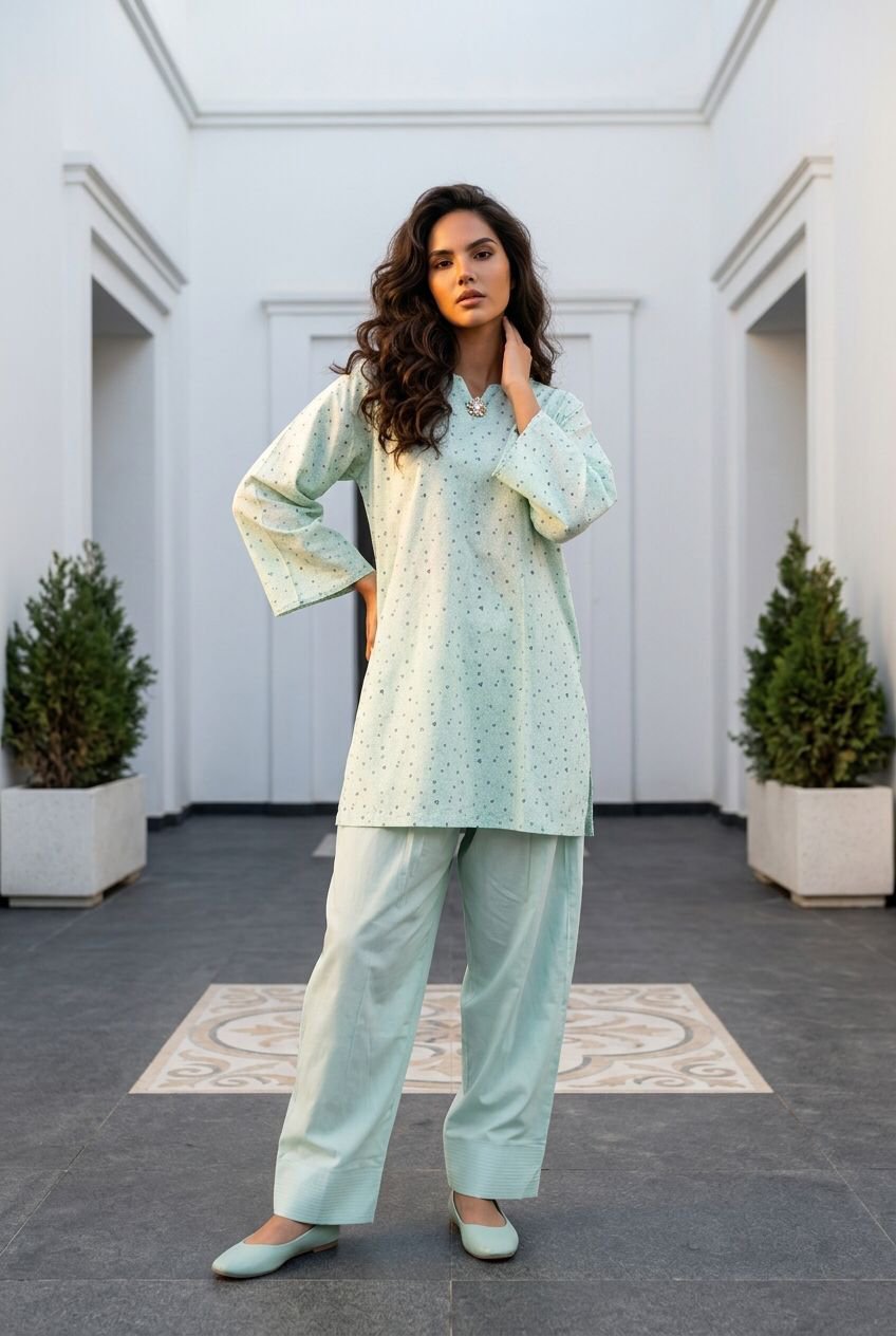 Mint Farshi Set — YAR by Ayesha Rizwan