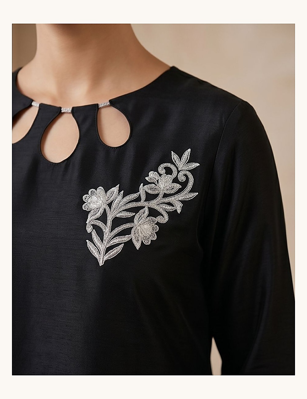 Black Embroidered 3-Piece — YAR by Ayesha Rizwan