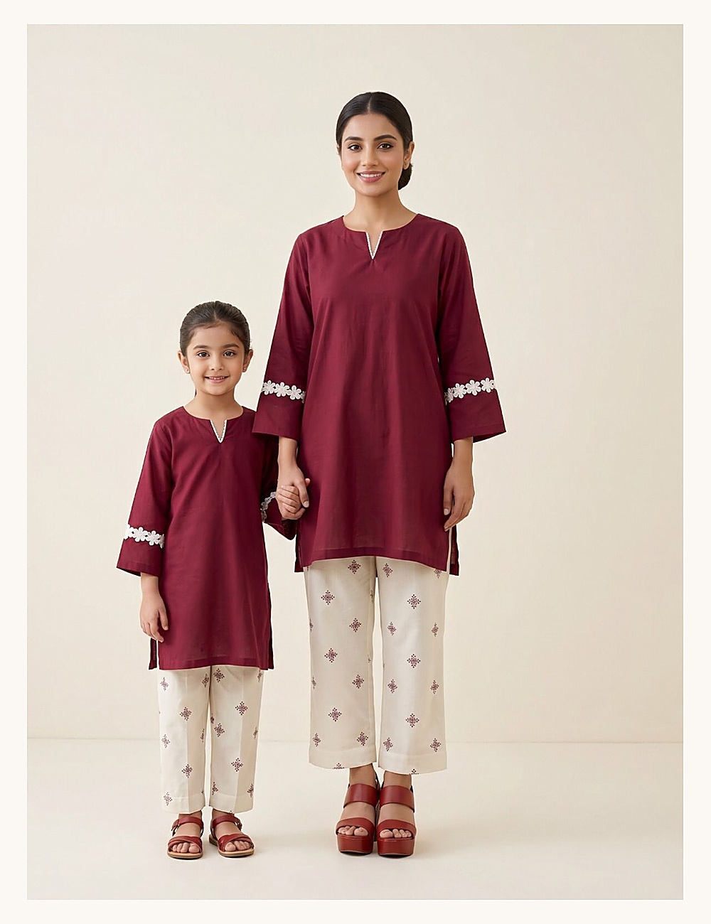 Maroon Minimal Kurta Set — YAR by Ayesha Rizwan