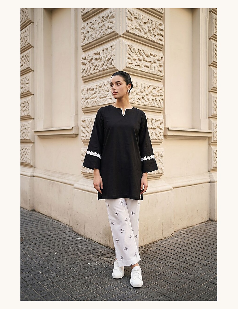 Black Minimal Kurta Set — YAR by Ayesha Rizwan