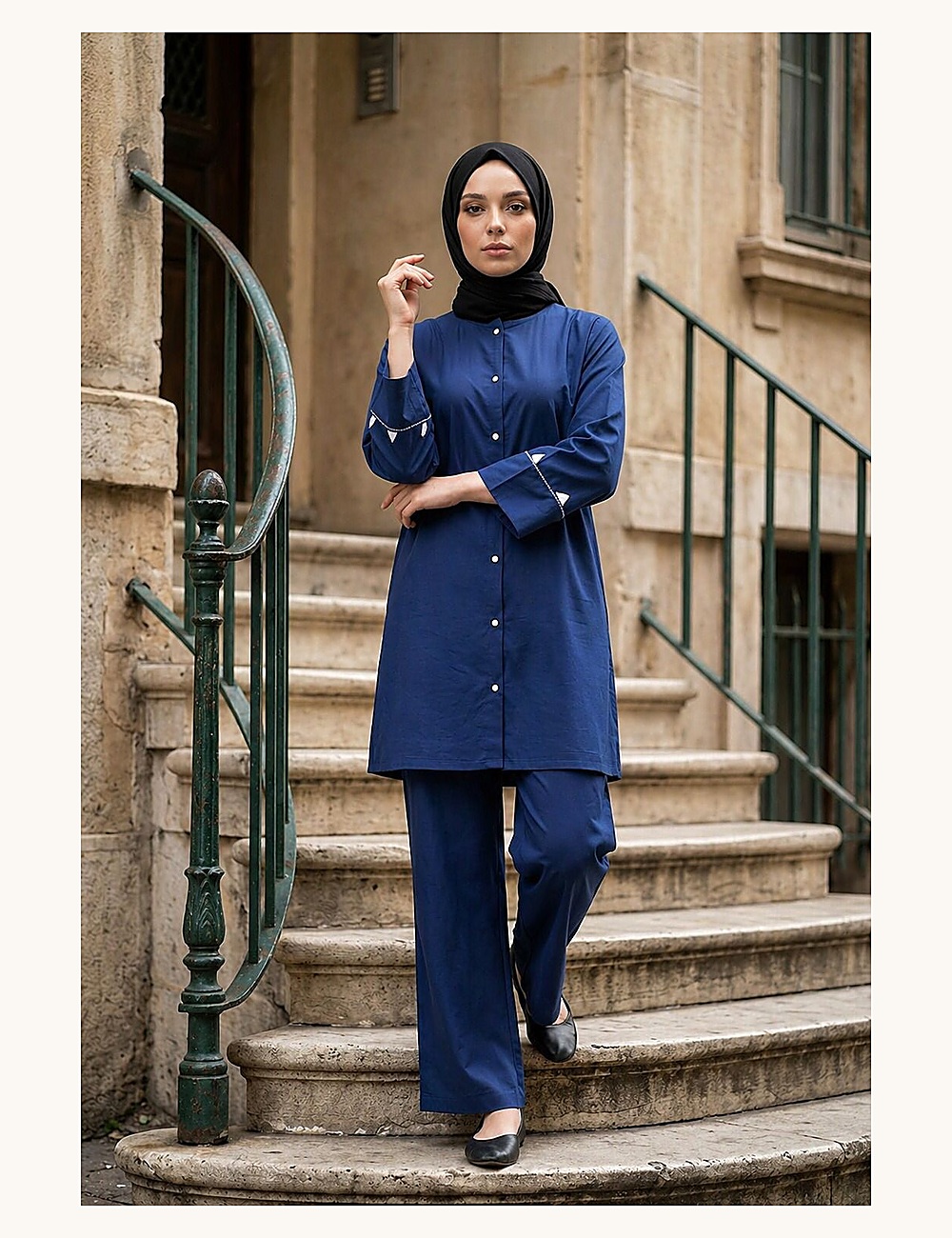 Navy Blue Co-ord Set — YAR by Ayesha Rizwan